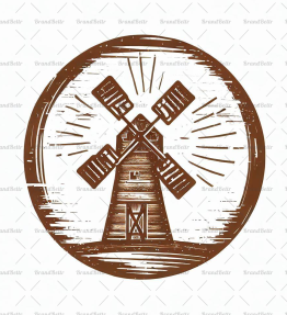 Rustikale Windmühle